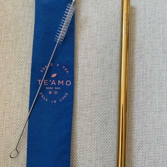 New Durable metal straw with boba sized opening 21cm - Picture 2 of 3